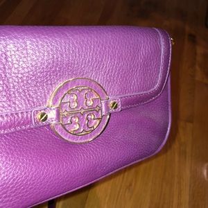 Tory Burch purple cross body bag